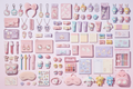 Sanrio and Hello Kitty themed mystery scoop items flat lay